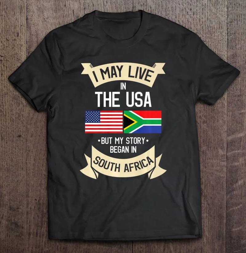 

Я могу жить в США, но моя история начала в Южной Африке, Премиум футболка для мужчин, гранж, футболки, блузка оверсайз