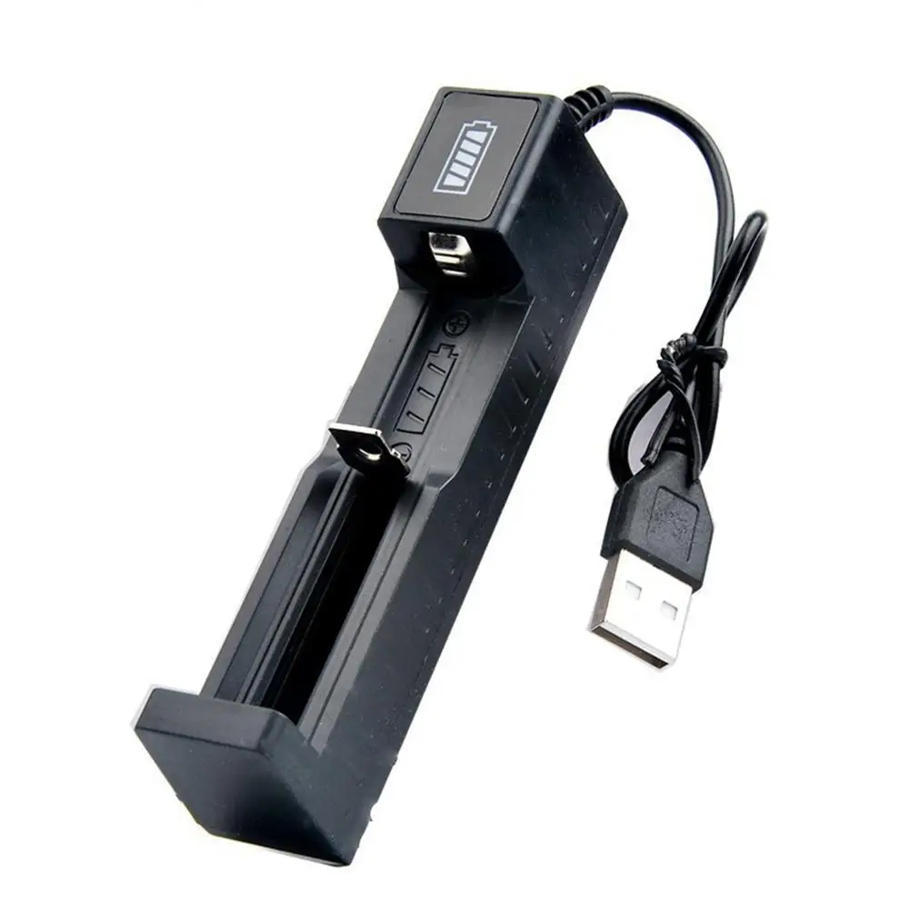 

1 Slot Charger USB Smart Battery Charger For 16340 14500 18650 26650 3.7V Lithium Battery USB Fast Charge
