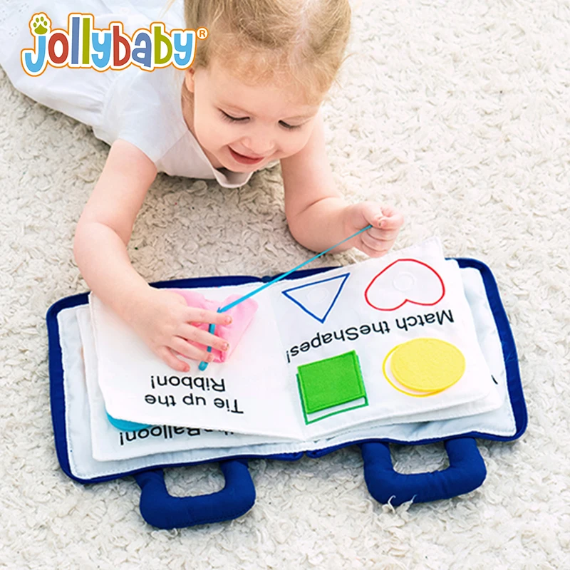 

Jollybaby Preschool Kids My Quiet Book Early Educational Toy Montessori Soft Books for 36 Months Children Life Skill Cultivation