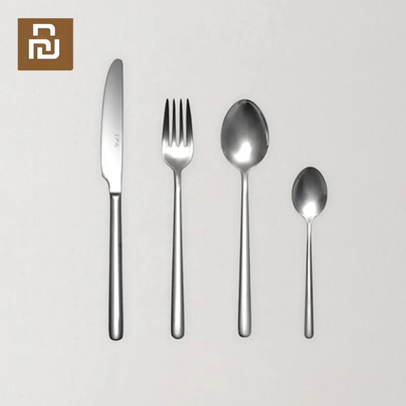 

Youpin Tableware Set Stainless Steel Spoons Forks Soup Scoop Ice Cream Tea Coffee Spoon Home Tableware Dinnerware Cutlery
