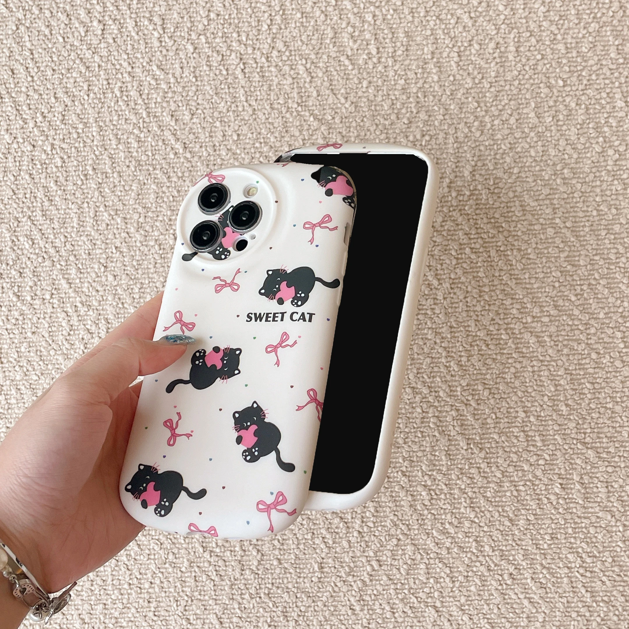 Милый капсульный полноэкранный чехол для телефона с изображением котенка iPhone 15