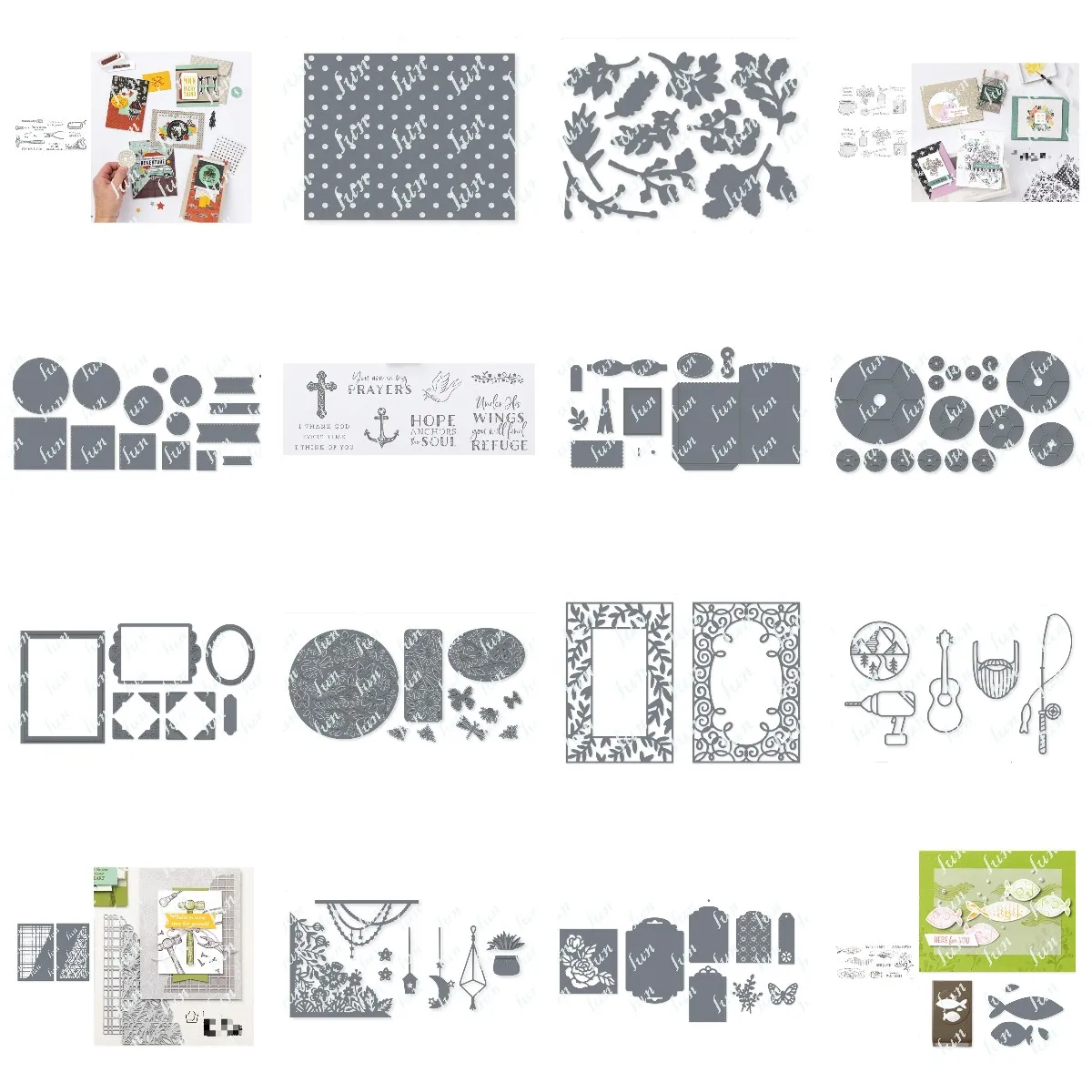 

Diy Paper Cards Album Decor Flowers Hammer Cross Circle Music Butterfly Fish Green Leaf Rectangle Border Cut Dies Clear Stamps