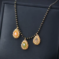 leeker korean style necklace for women flower waterdroplets pendants and necklaces choker neck jewelry 2022 new arrival 822 lk6