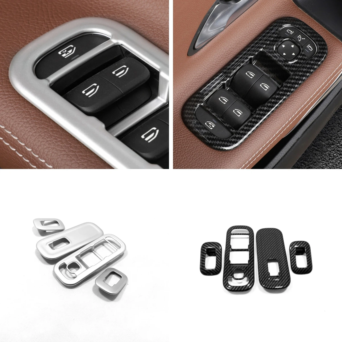 

Door Armrest Glass Lift Switch Button Cover Trim For Mercedes Benz A Class A180 A200 A220 2019 - 2022 Interior Accessories