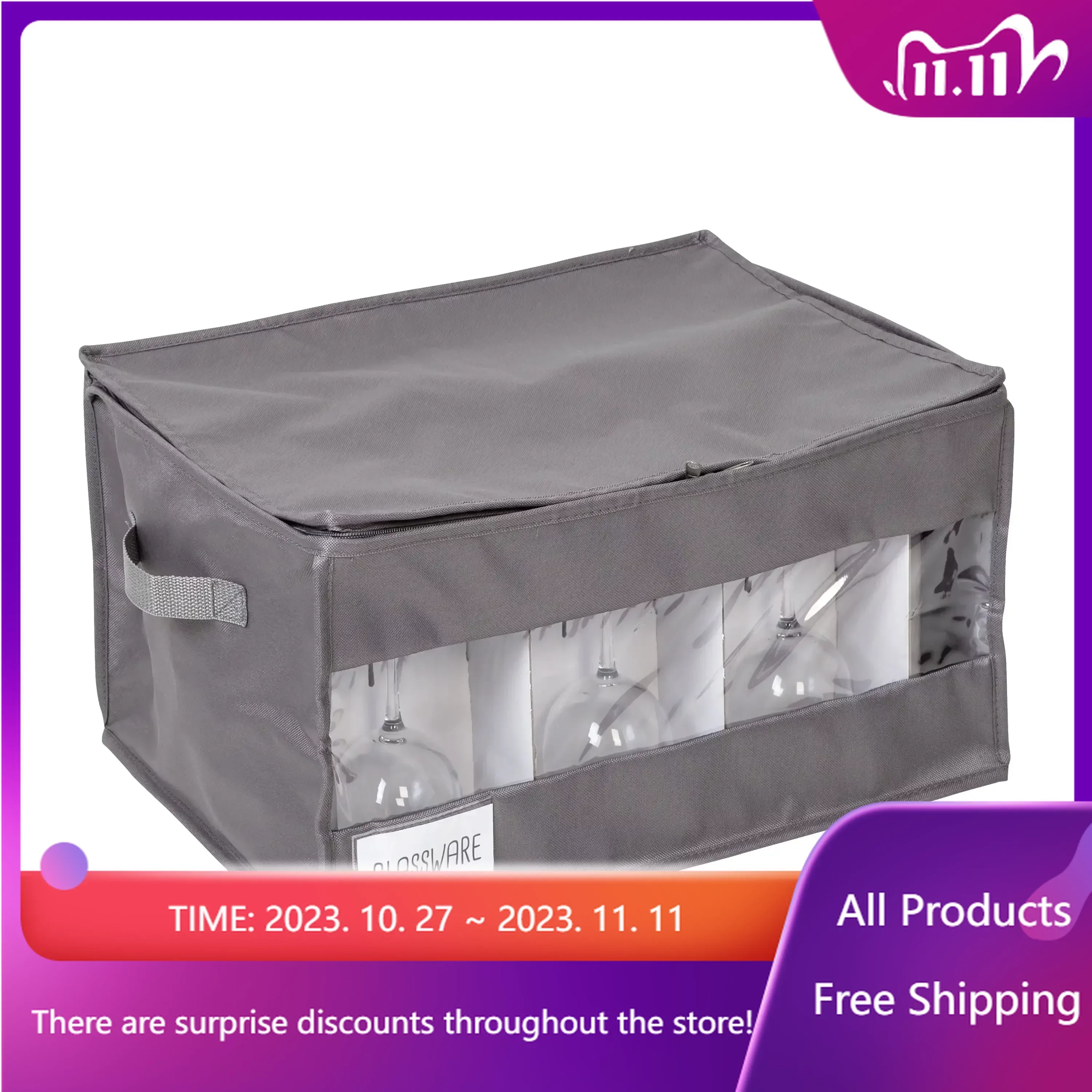 

Stemware Storage Box, Gray Fast Transportation Sales promotion
