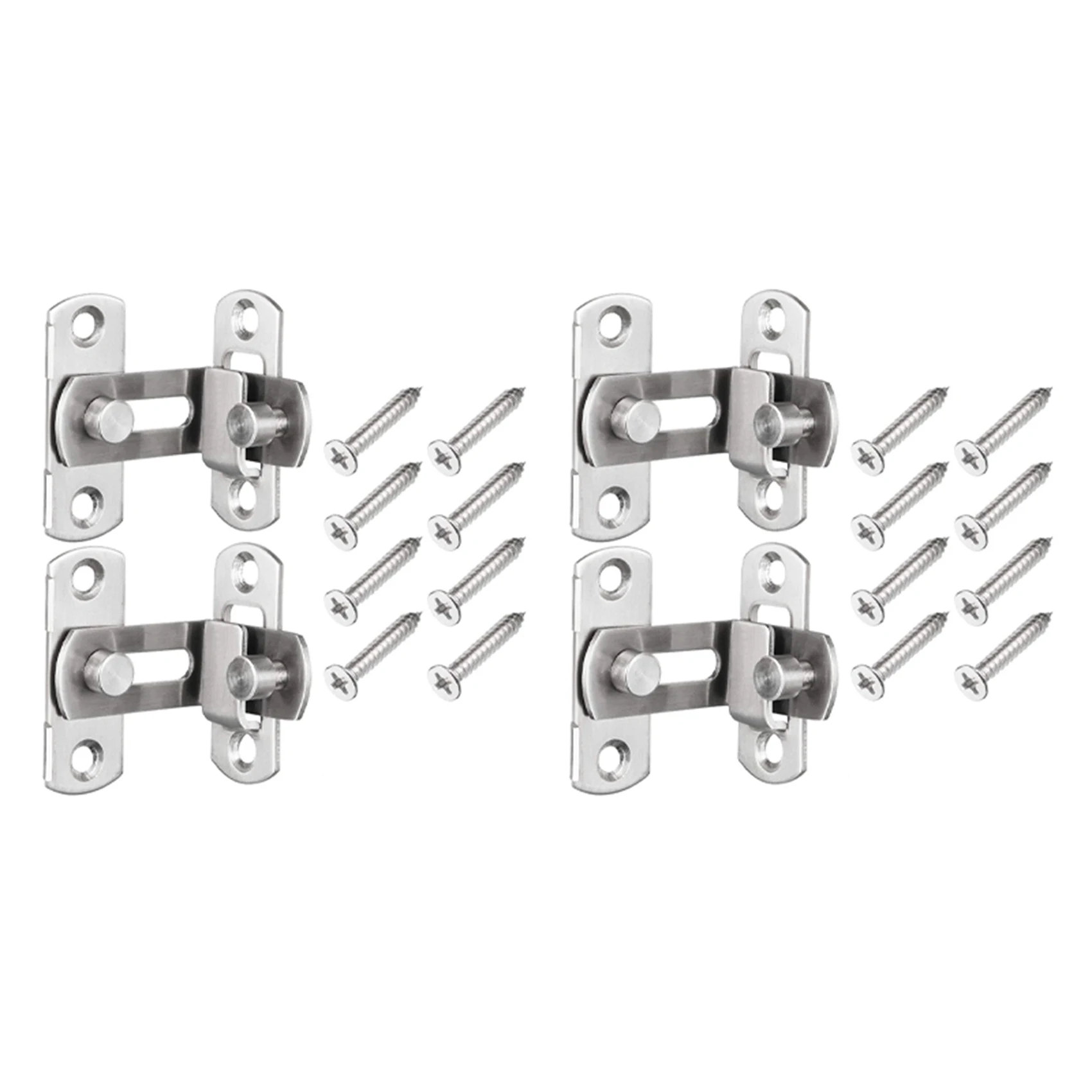 

4 Pcs 90 Degree Right Angle Door Latch Hasp Bending Latch Buckle Bolt Sliding Lock Barrel Bolt For Doors And Window