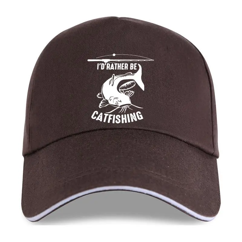 

new cap hat Cool I'd Rather Be Catfishing Funny Catfish Fishe Baseball Cap Print Wholesale Clothes Graphic Anime Oversized 1397