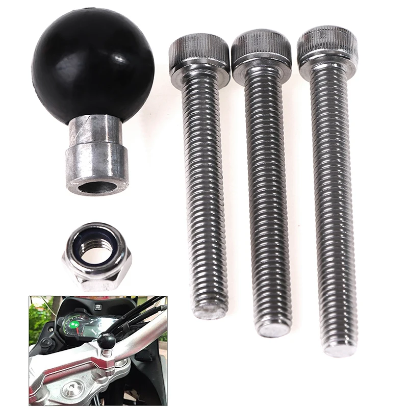 

1set Motorcycle Handlebar Clamp Base 1 Inch 25mm Ball With M8 Screws For Ram Mount DYMO010 Mobile Phone Holder Car Phone Holder