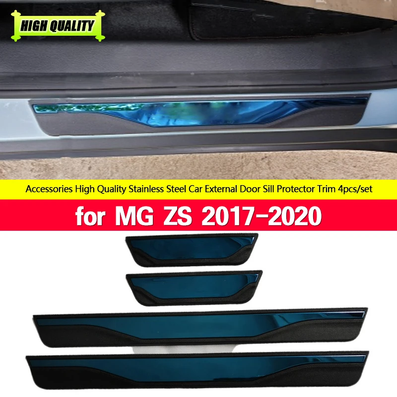 Фото Внешняя дверь, порог накладки для MG ZS 2017 2018 2019 2020 , 3 цвета, автомобильные аксессуары из нержавеющей стали №1