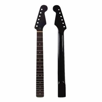 disado 21 22 frets maple electric guitar neck maple fretboard inlay dots black glossy paint guitar accessories parts