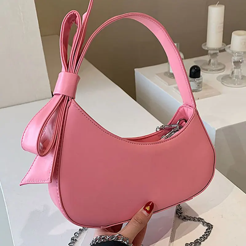 

PU Leather Small Tote Bag For Women 2023 New Tide Handbag Purse Fashion Crossbody Underarm Bag Brand Design Shoulder Bag Female