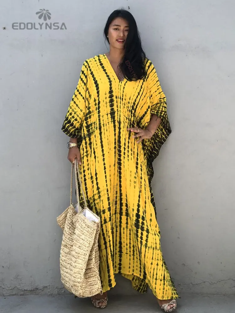 Женское пляжное платье в полоску богемное Платье с принтом купальный костюм