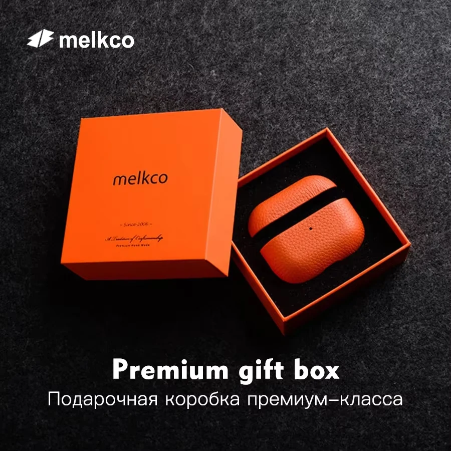 Фото Защитный чехол Melkco из натуральной кожи для AirPods Pro, защитный чехол для Bluetooth-гарнитуры для Apple AirPods 3 2, высококачественный чехол для гарнитуры №1