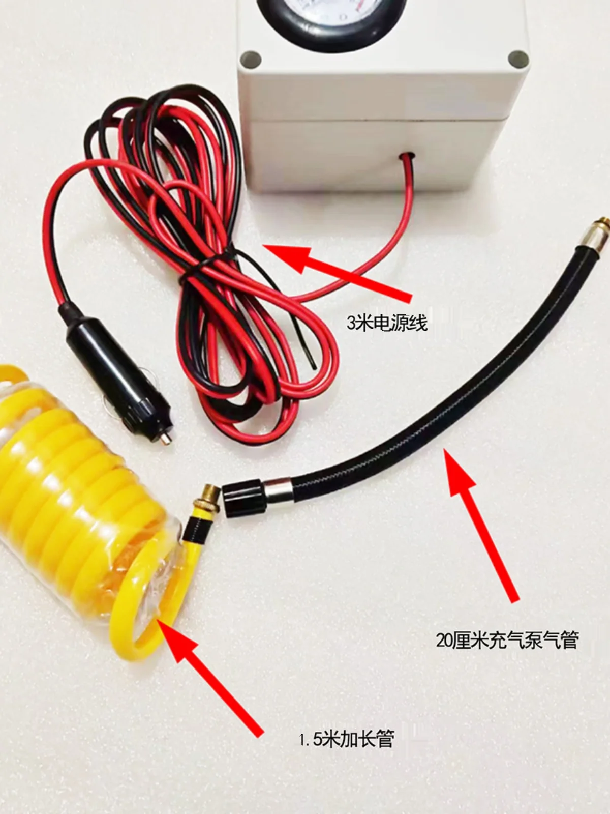 Насос Воздушный Автомобильный с металлическим шестерёнчатым двигателем 12 В