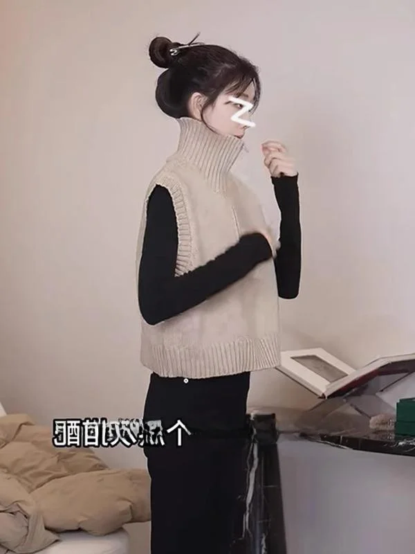 Пуловер с полумолнией однотонный мягкий клейкий кашемировый свитер вязаный