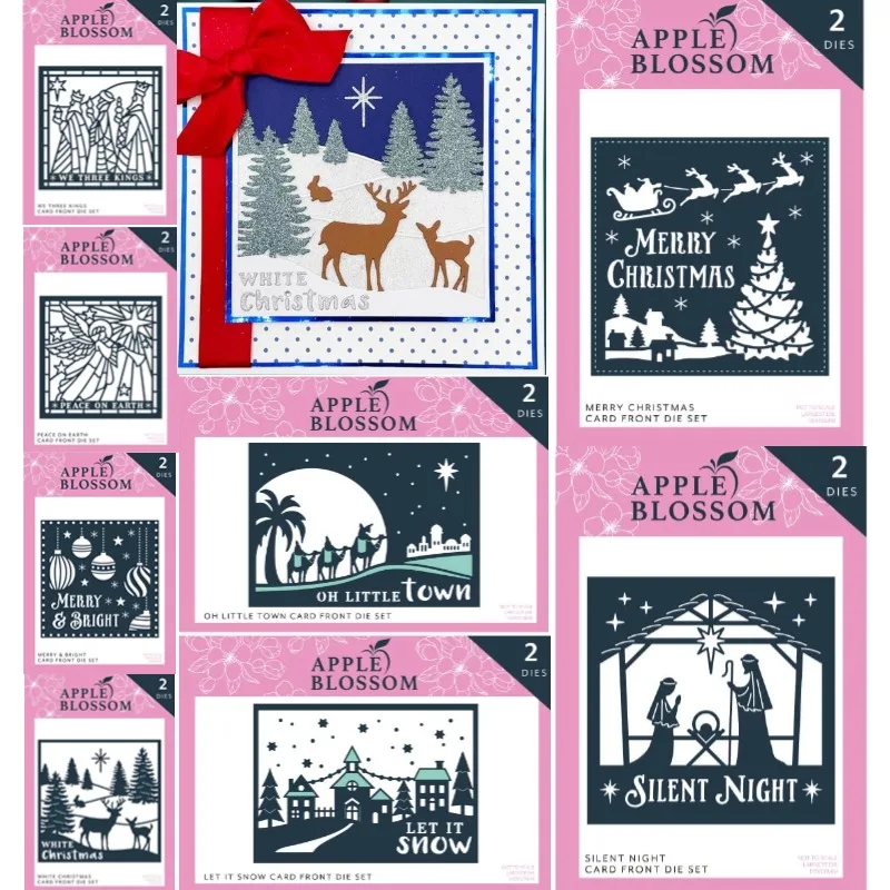 Счастливого Рождества яркий город снег мир на земле Три короля открытка дерево