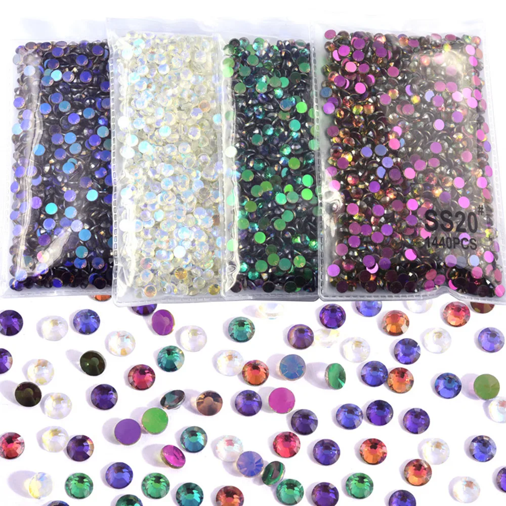 

Rhinestone nail drill glass flat bottom drill, mobile phone case diy accessories material, package nail jewelry aurora drill