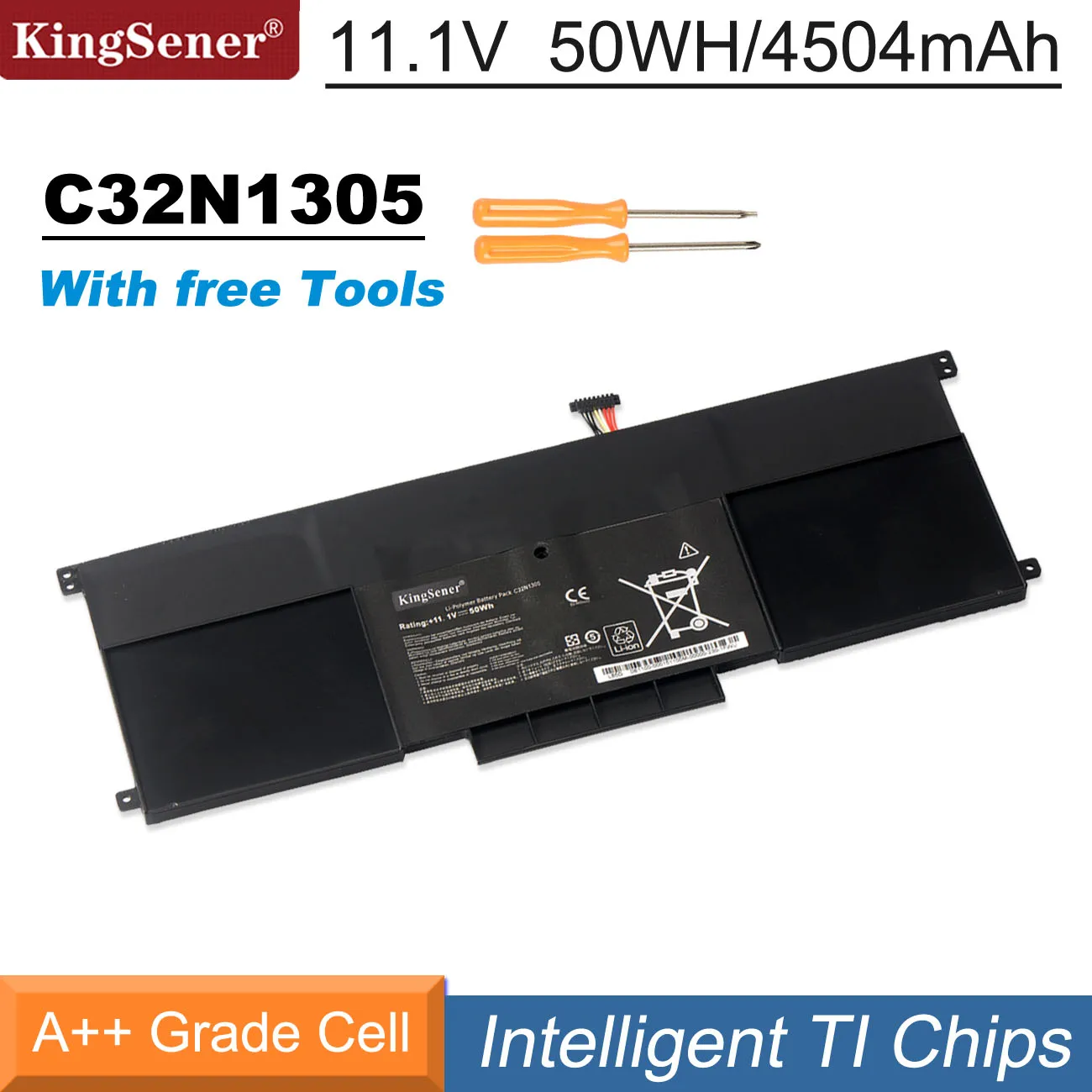 KingSener C32N1305 Аккумулятор для ноутбука ASUS Zenbook UX301 UX301L UX301LA C4003HUX301LA4500 UX301LA-1A UX301LA-1B