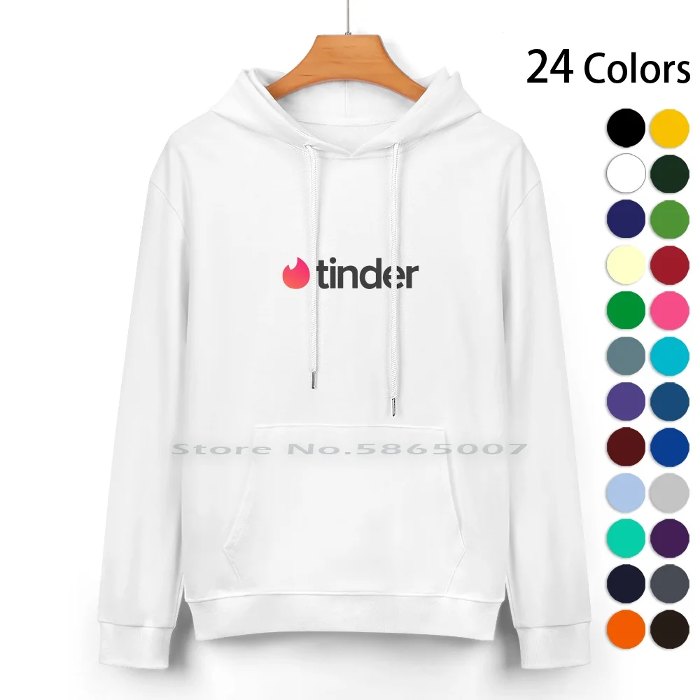 Толстовка Tinder с логотипом из чистого хлопка свитер 24 цвета Love Sex Ok Cupid Okcupid
