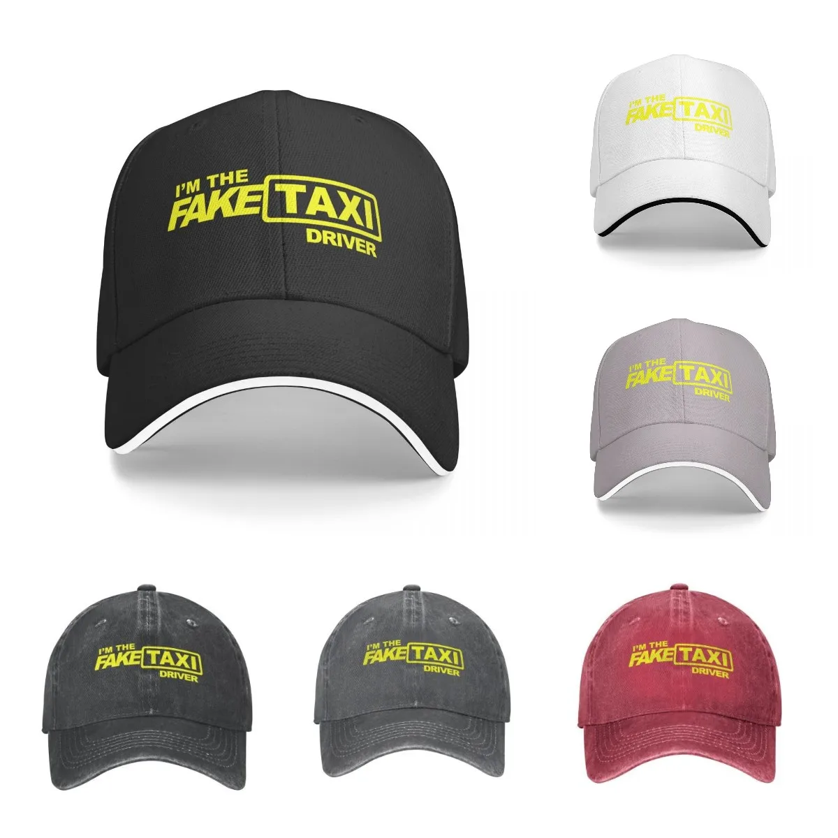 Fake Taxi Baseball cap Cool Faketaxi Driver Caps Summer Sunscreen Outdoor Fisherman Hat