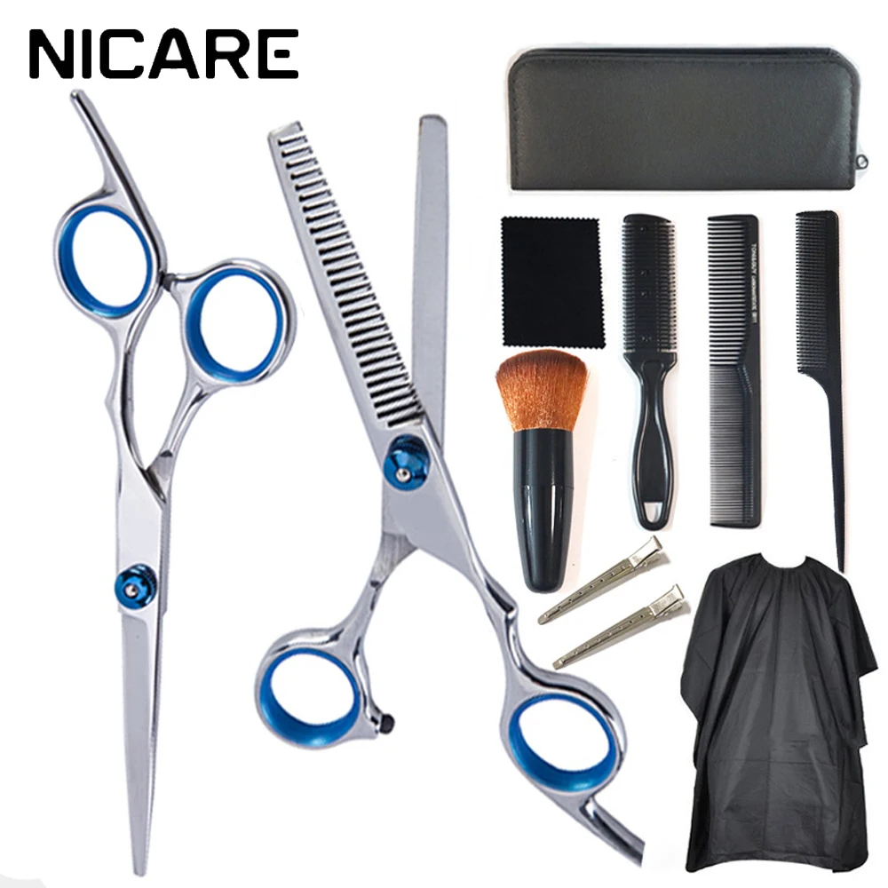 

NICARE Hairdressing Scissors Set Flat Scissors Teeth Scissors Thinning Hair Salon for Children Adult Home Hair Cutting Tool Kit