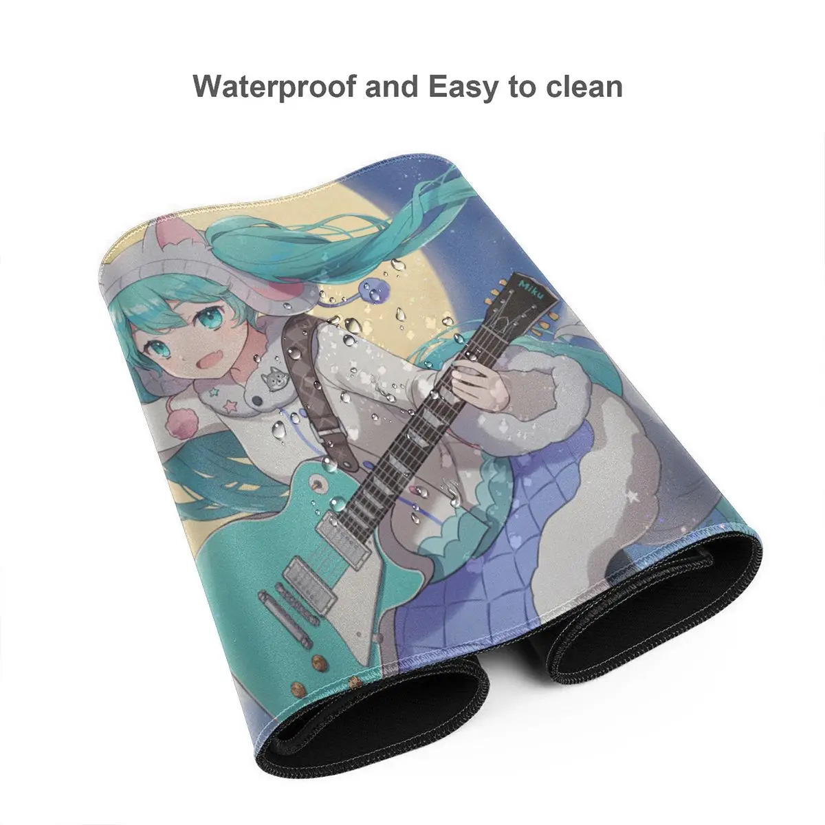 Miku гитара Вокалоид милый аниме девушка игровой коврик для мыши клавиатура мышь