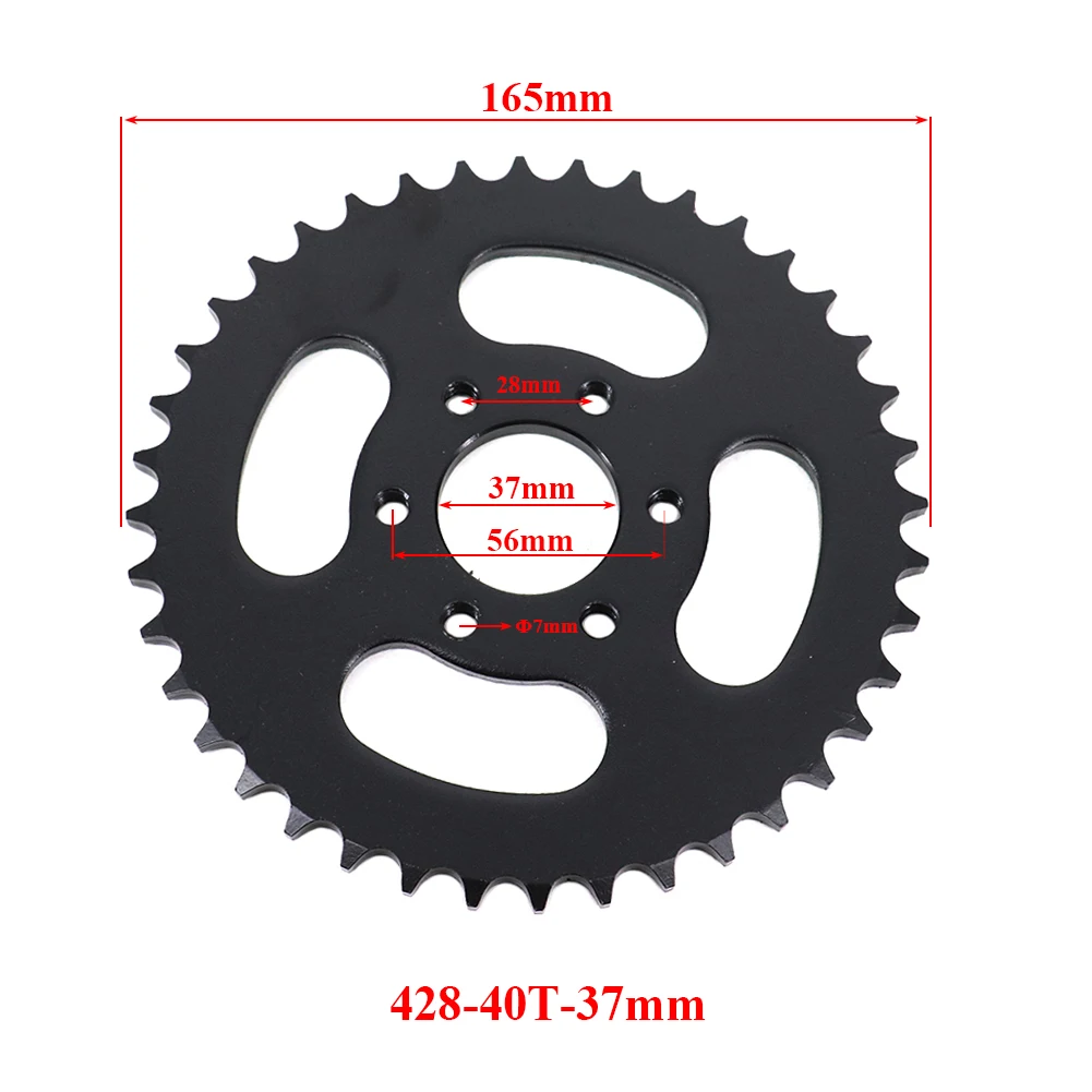 

428 цепи 37T/40T/41T/43T/48T 37 мм-76 мм цепные звездочки для мотоцикла Задняя звездочка для 110cc 125cc 140cc кроссового питбайка