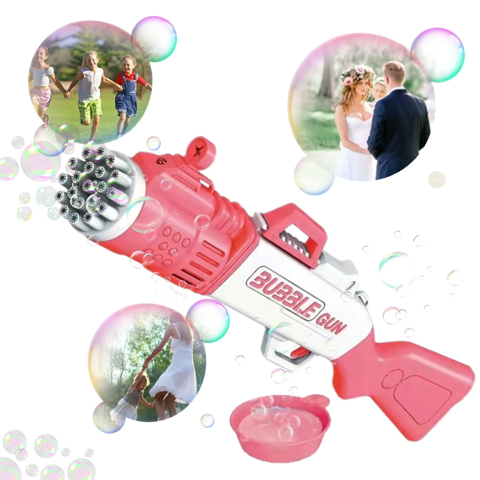 

Rocket Boom Bubble Blower 20 Hole Rocket Boom Bubble Machine With Bubble Liquid Bubble Rocket With Bubble Refill Solution For