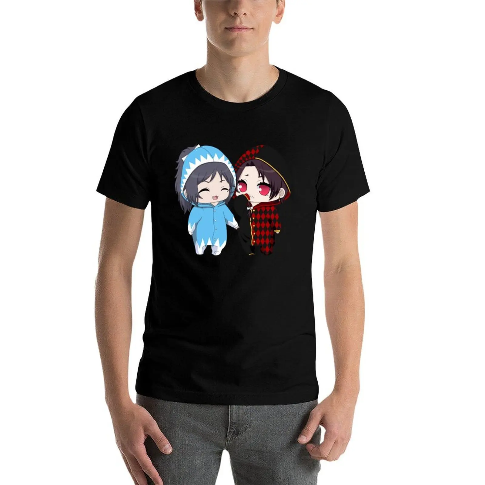 Фото Футболка Fanart Yamatonokami Yasusada and Kashuu Kiyomitsu Chibi, мужская футболка из мягкого хлопка, футболка в стиле аниме №3