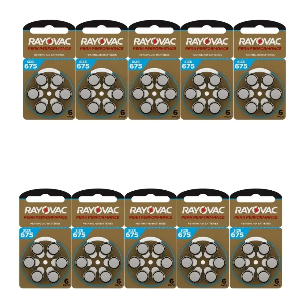 Аккумулятор для слухового аппарата Rayovac PERK 675/A675 1 45 в 675A A675 675 PR44 60 шт.
