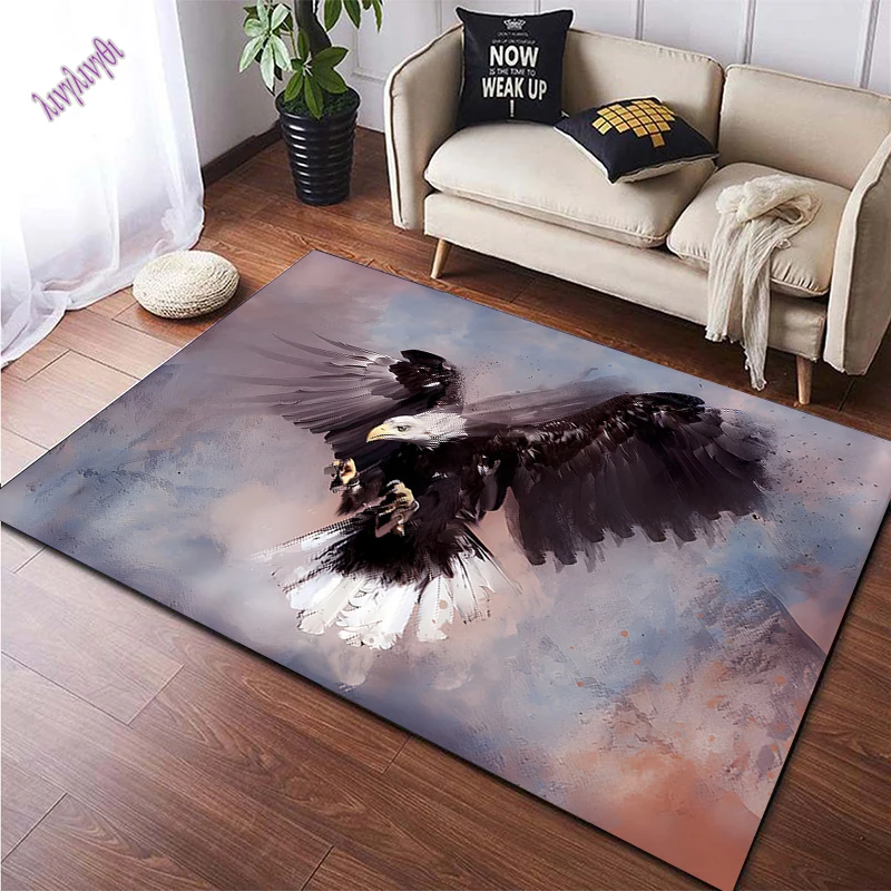 LOUSIDREAM Eagle Carpet Living Room Home Decor Picnic mat Sofa Table Rug Lounge Mat washroom floor mat Anti Slip Chair Cushion