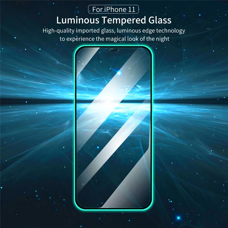 1-3 шт. светящиеся Защитные пленки для iPhone 14 11 Pro Max 12 Mini XR X XS закаленное стекло IPhone 13