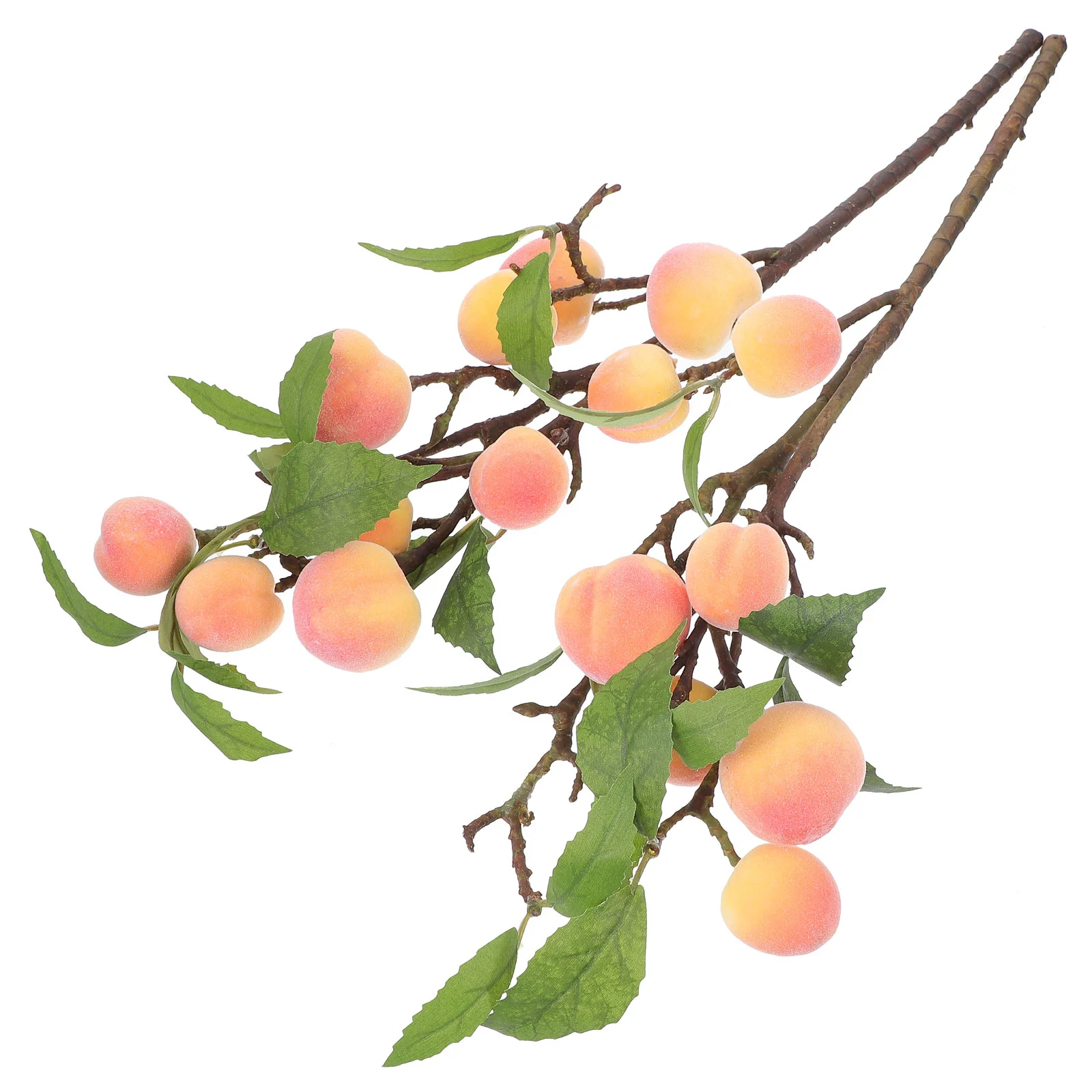

Peach Branch Branches Simulation Artificial Fruit Fake Tree Faux Leavesgreen Stems Flower Berry Lifelike Propsdecorative Trees
