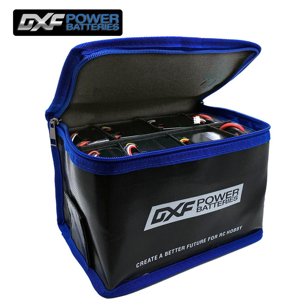 DXF-Bolsa de seguridad para Dron de carreras, bolsa Lipo resistente al fuego, impermeable, a prueba de explosiones, almacenamiento de gran capacidad