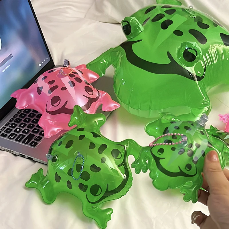 

Inflatable Mini Frog Balloon Key Chain Green Children'S Balloon New Pendant Small Keychain Bag Pendant Accessories Kids Gift