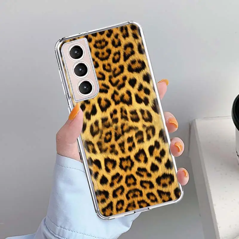 Чехол для телефона с леопардовым принтом чехол Samsung Galaxy S22 S21 Ultra 5G S20 FE S8 S9 S10 Plus S10e S7