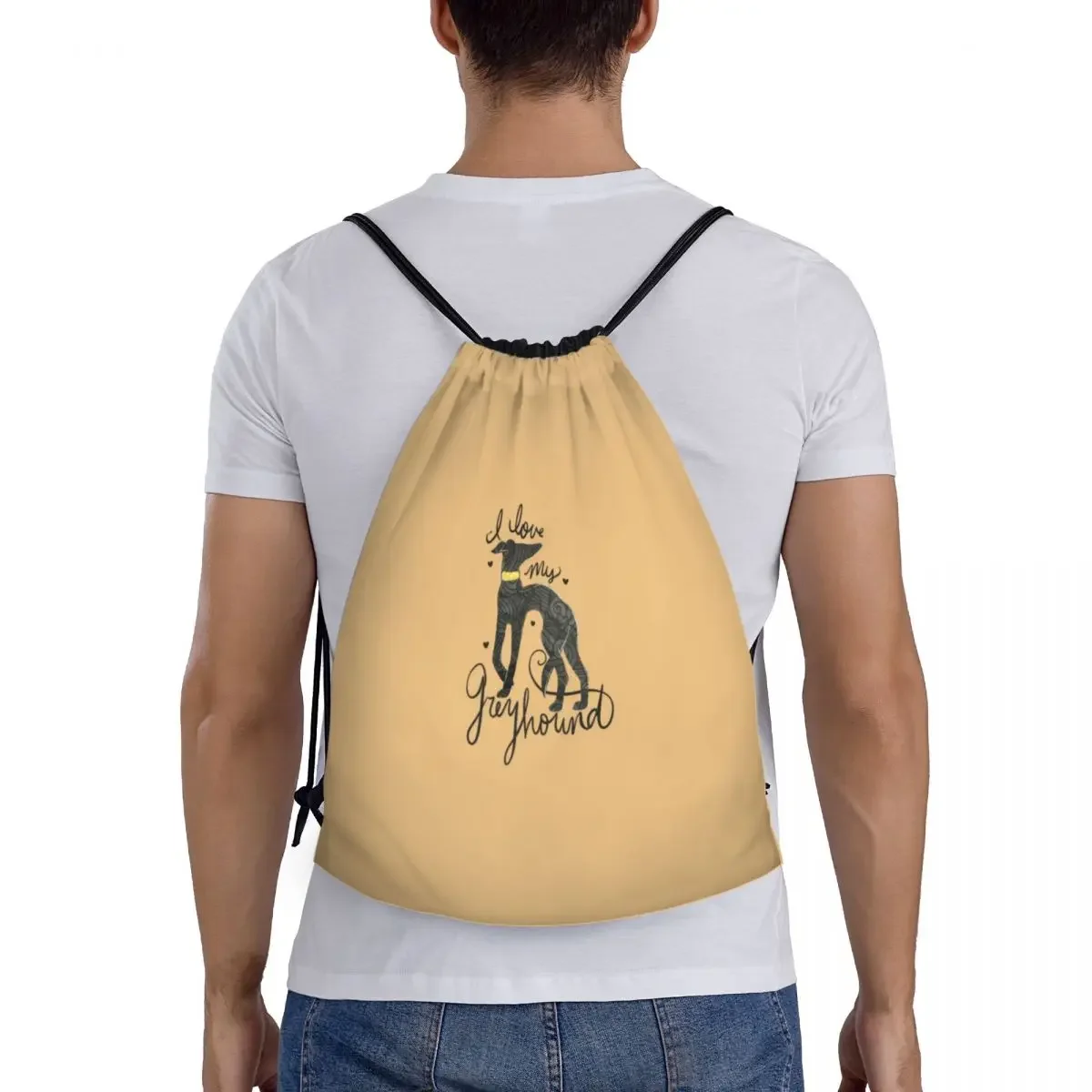 I Love My Greyhound Dog рюкзаки с застежкой-шнурком мужские легкие спортивные для