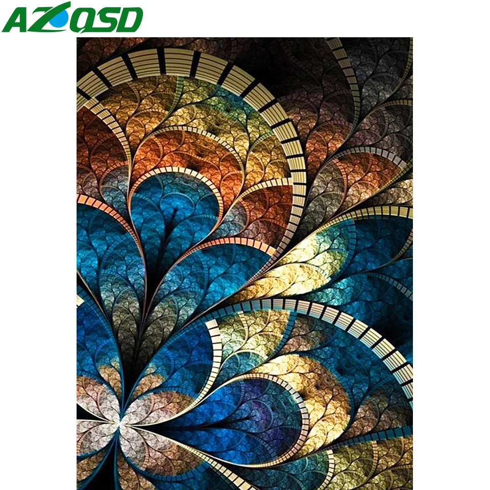 

AZQSD Алмазная вышивка абстрактный цветок мозаика картина Стразы 5d алмазная живопись Цветочный крест вышивка