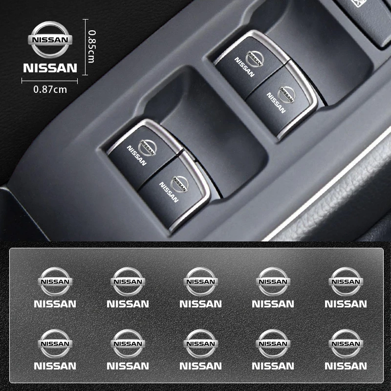 

Наклейка на автомобильный стеклоподъемник, стикер на руль для Nissan Nismo X-trail Almera Qashqai Tiida патруль Y62 Teana J32 Skyline
