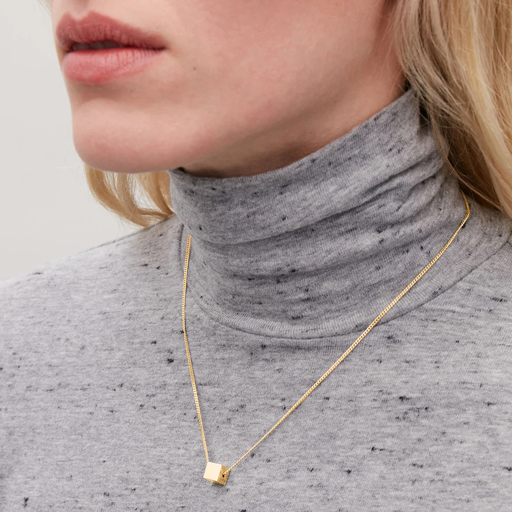 

Роскошный дизайн carliдана кулон с блоком ожерелье 18K длинная линия из нержавеющей стали элегантное Стильное ожерелье женское ювелирное изде...