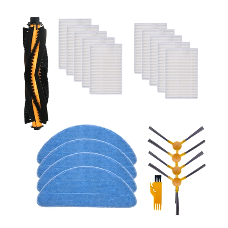 

Main Side Brush Mop Cloth Replacement Compatible With For LIECTROUX C30B XR500 E30 Proscenic 800T 820S VT-5555 Vacuum Cleaner