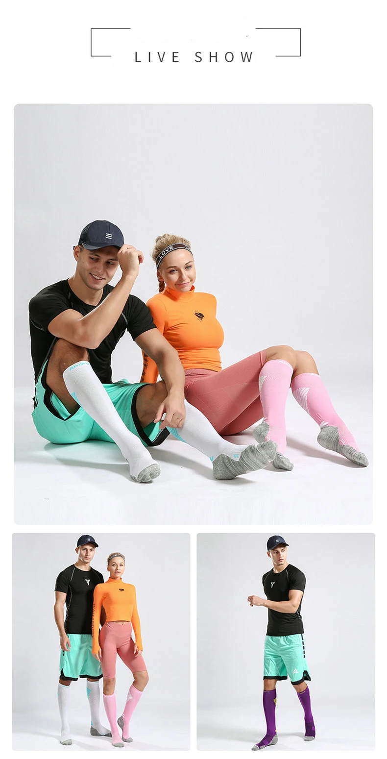 Socks For Men Women In Summer Calf High Tube Long Football Compression Socks Long Ball Thin Section High Training Soccer Socks