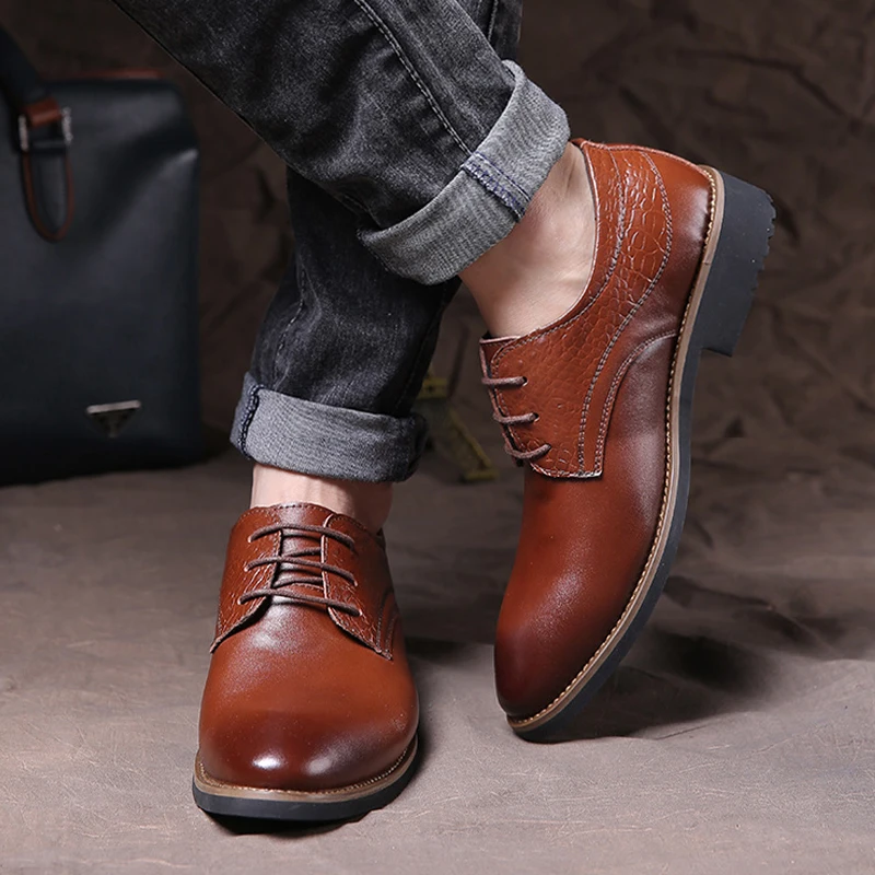 

Men's Leather Shoes Fashion Leisure Leisure Shoes Office Business Men's Formal Shoes Driving Shoes Skórzane Buty Na Co Dzień