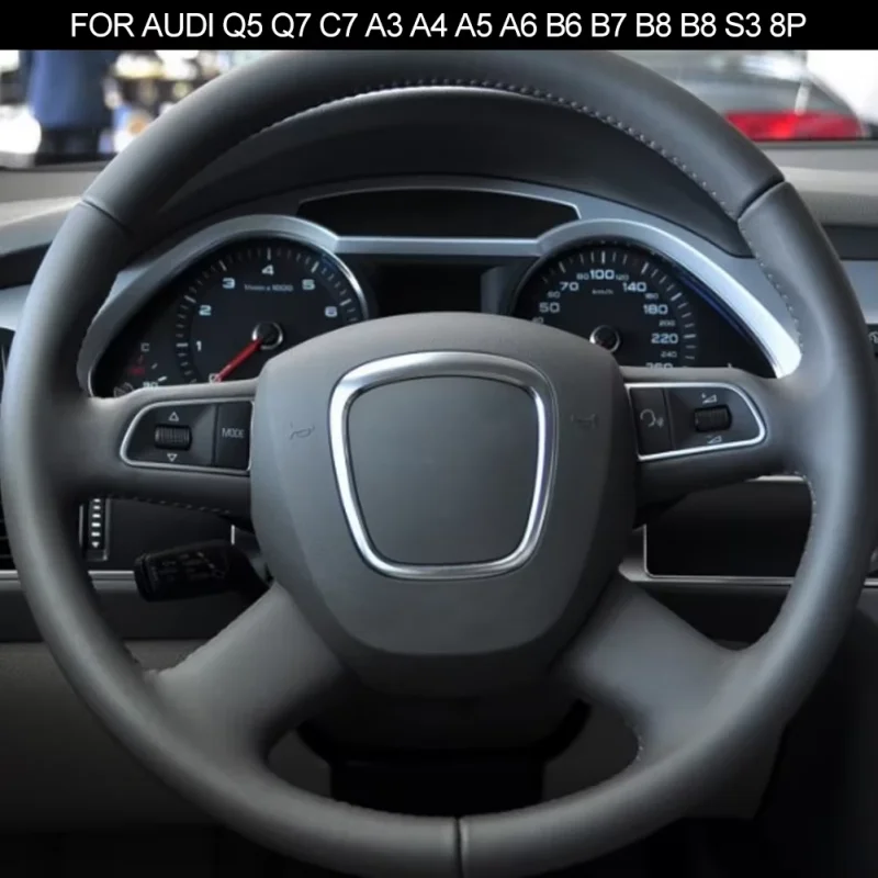 Новая декоративная накладка на руль автомобиля, запасные части для Audi A3 8P S3 A4 B6 B7 B8 A5 A6 C6 Q7 Q5 с 2003 по 2013 год (art.: 3920d7df4dddf) - 3920d7df4dddf