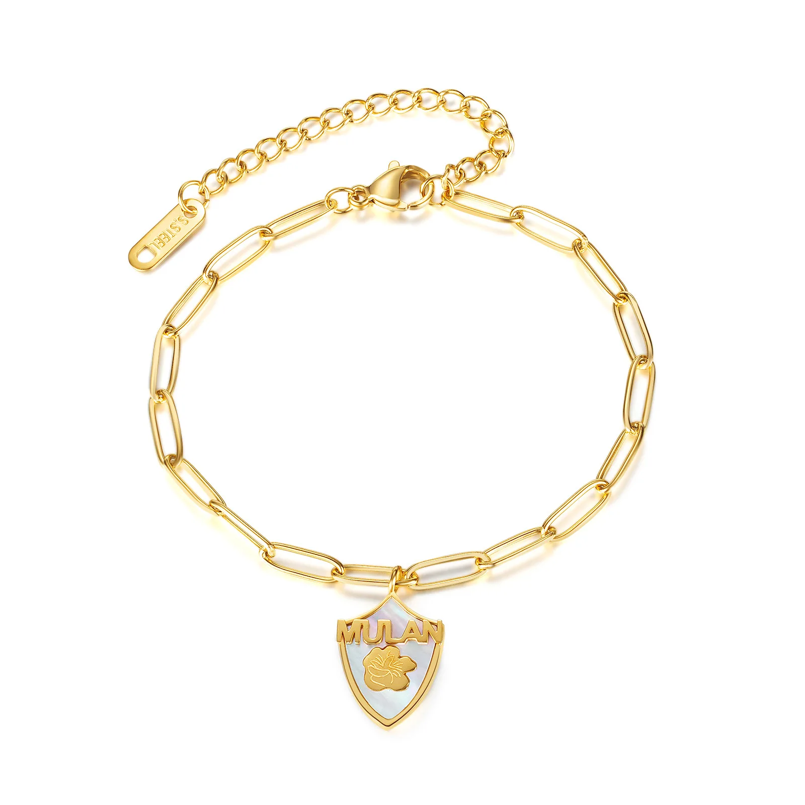 

Wholesale Fashion Statement Bangle Bracelet Trendy Gold Color Copper Chain Link Crystal Pulseras Women Bijoux Gift