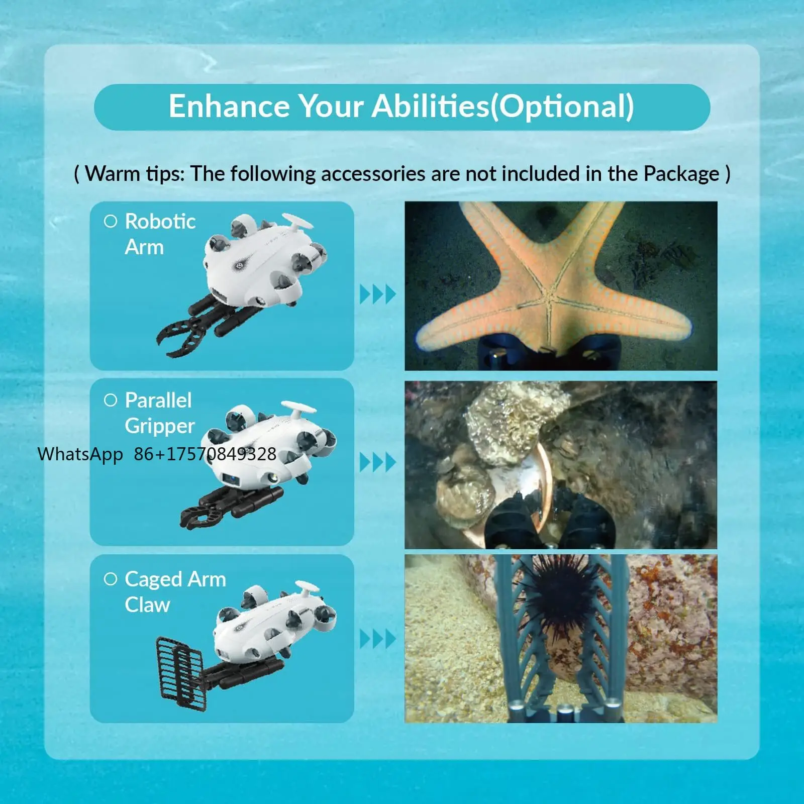 Фото Подводный комплект FIFISH V-EVO 4K60FPS с роботизированной рукой, подводная лодка ROV №3