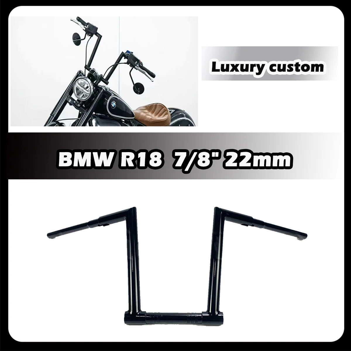 ZDQ Премиум Роскошный руль для мотоцикла на заказ 1-1/4 дюйма Правый угловой BMW R18 R 18