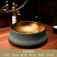 Ceramic Painting Art Lavabo Bathroom Vessel Sinks round counter top wash basin price
