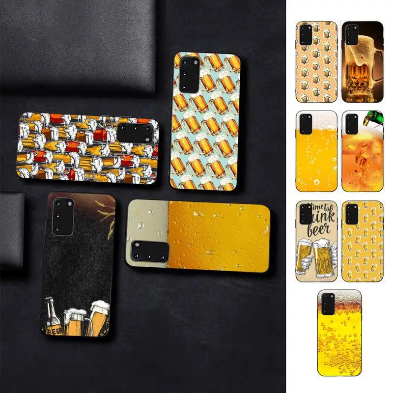 

World Beers Alcohol Summer Bubble Phone Case for Samsung S10 21 20 9 8 plus lite S20 UlTRA 7edge