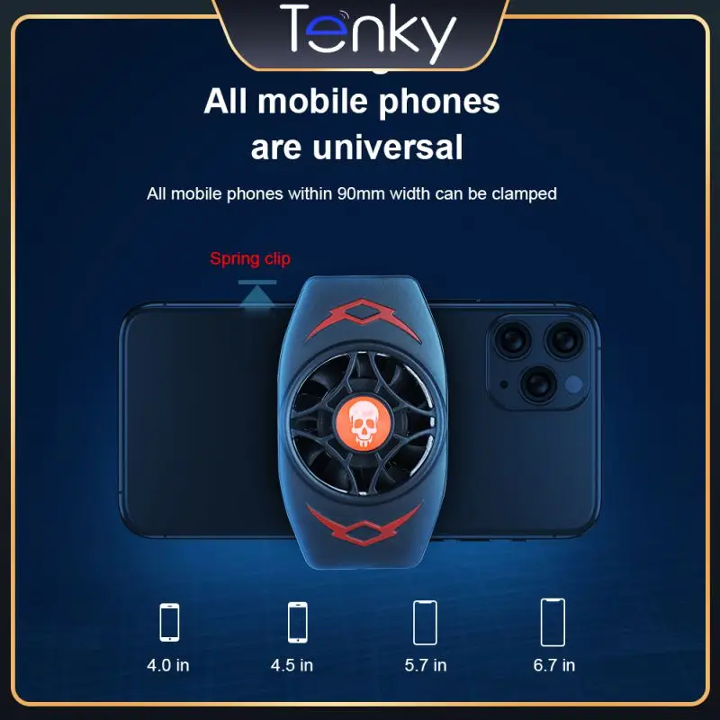 

Cell Phone Cooler Strong Wind Mute Phone Cooling Fan Fast Cooling Device Game Cooler Mobile Phone Radiator